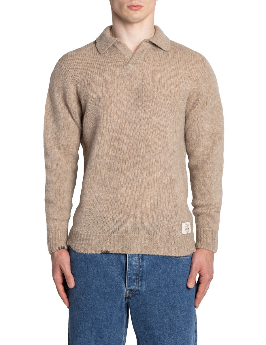 polo alpaca lana beige corda - bob - polo