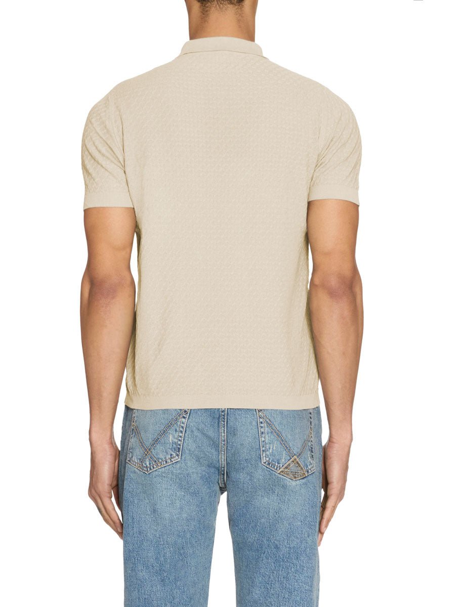 polo bottoni punto fantasia sand - blufrida - polo