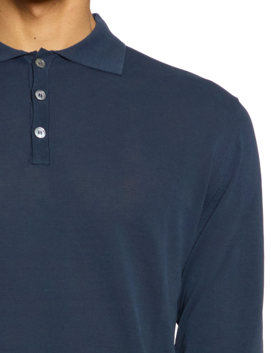 polo cotone crepe notte - daniele fiesoli - polo