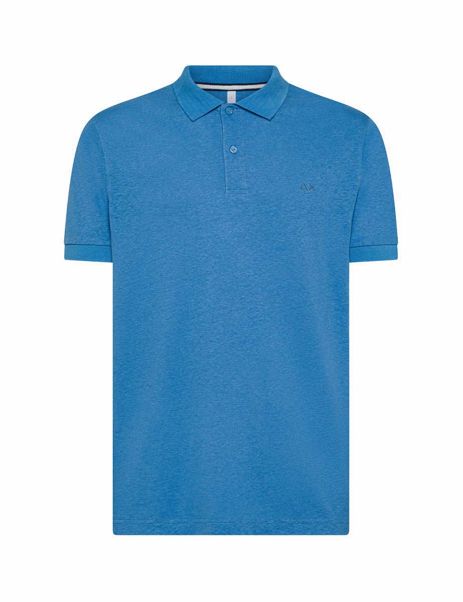 polo jersey lino avio - sun68 - maglia