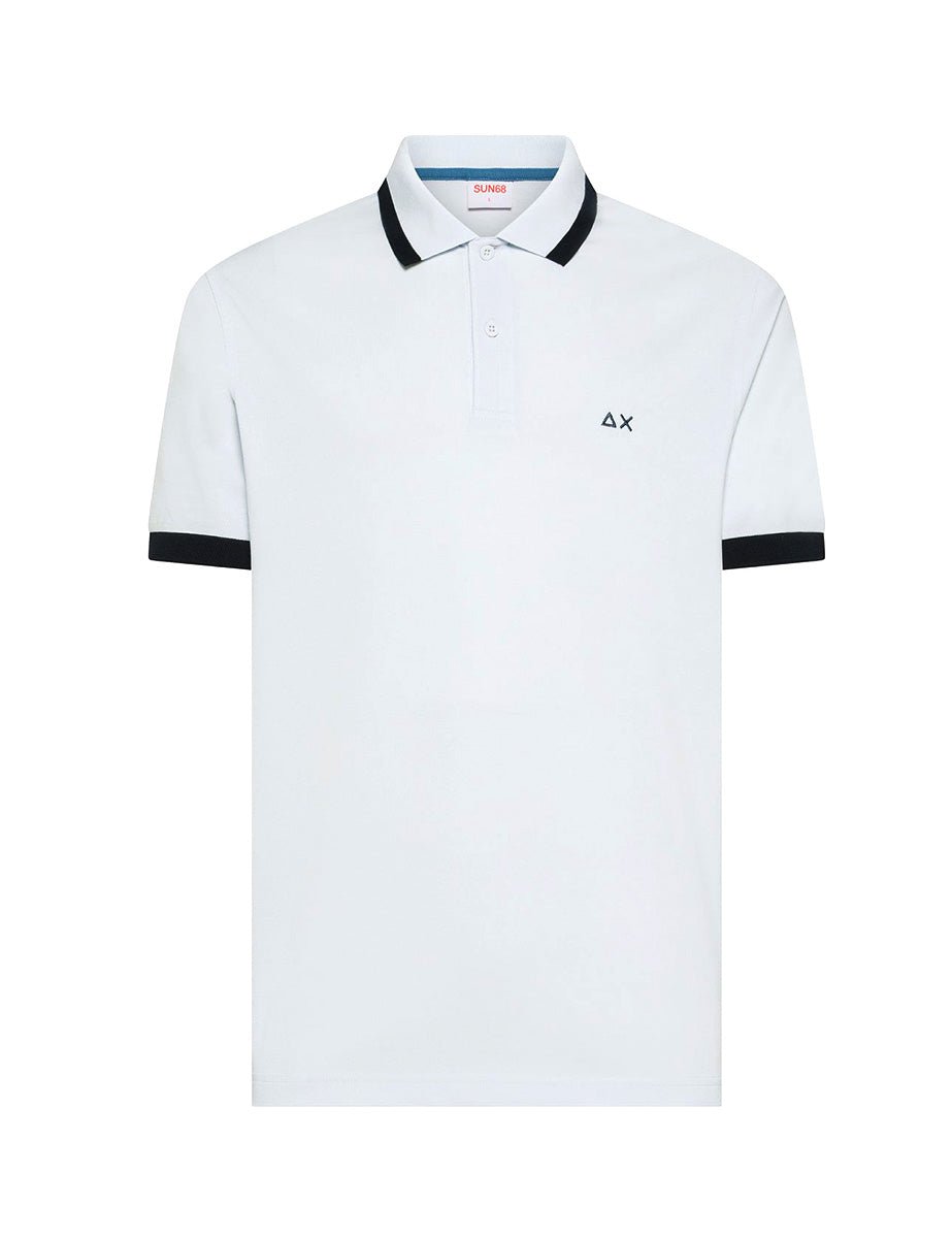 polo piquet stripe bianco - sun68 - polo