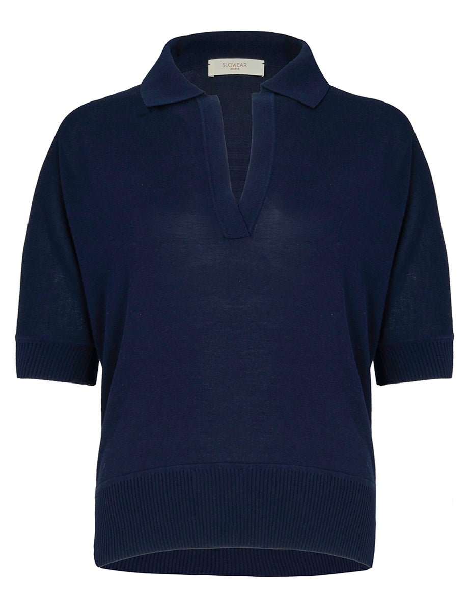 polo regular fit blu - slowear - maglia