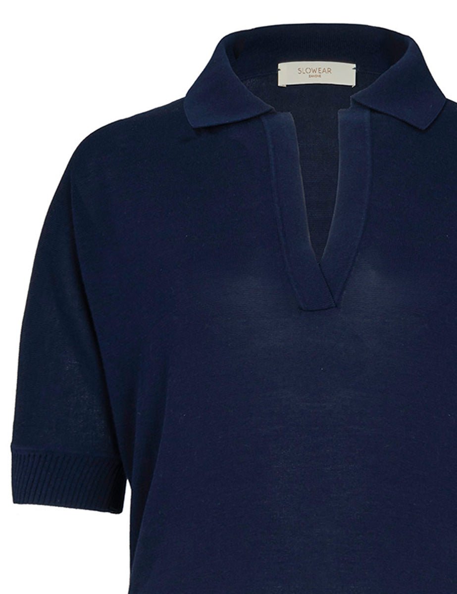 polo regular fit blu - slowear - maglia