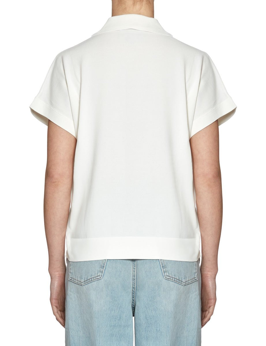 polo ricami punto milano latte - alpha - maglia