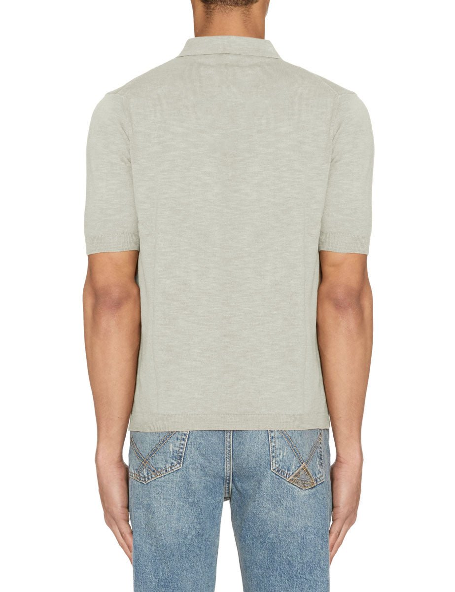 polo taschino cotone fiammato vapore - blufrida - polo