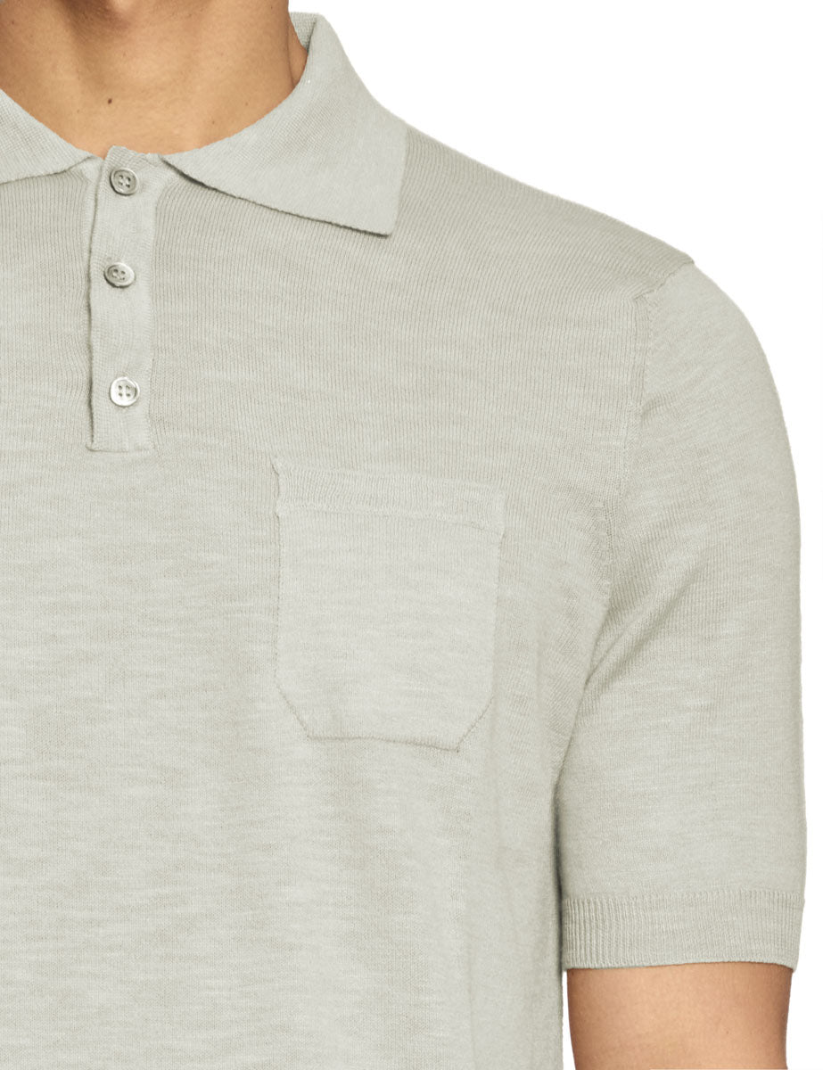 polo taschino cotone fiammato vapore - blufrida - polo