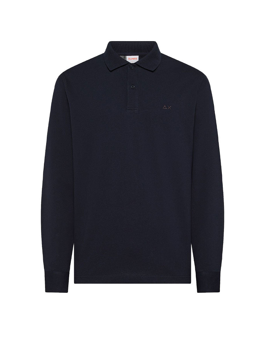 polo toppa check blu navy - sun68 - polo