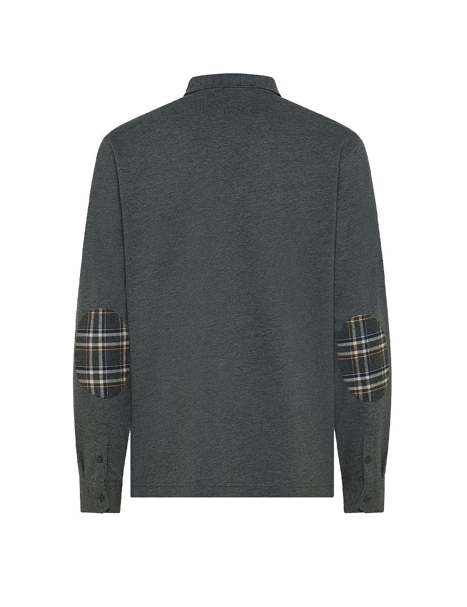polo toppa check grigio scuro - sun68 - polo