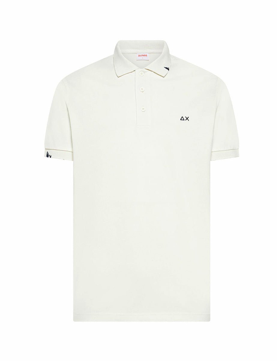 polo vintage broken bianco panna - sun68 - polo