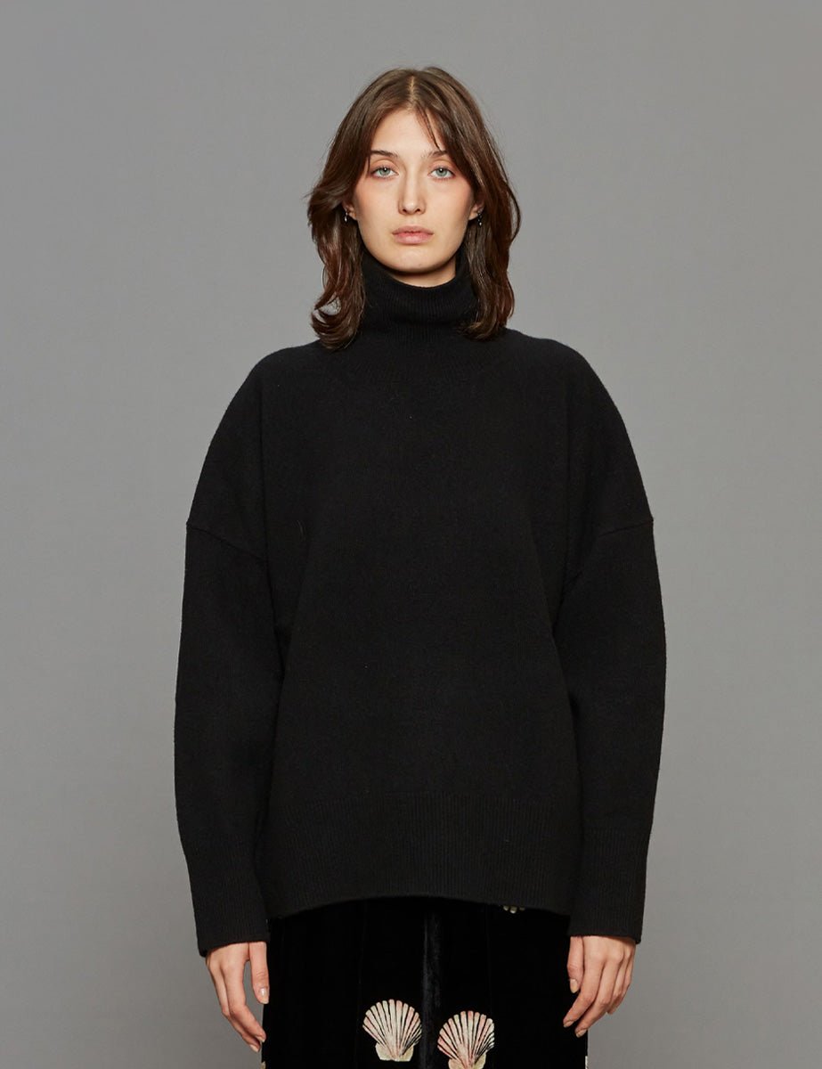 pullover dolcevita black - rohe - pullover