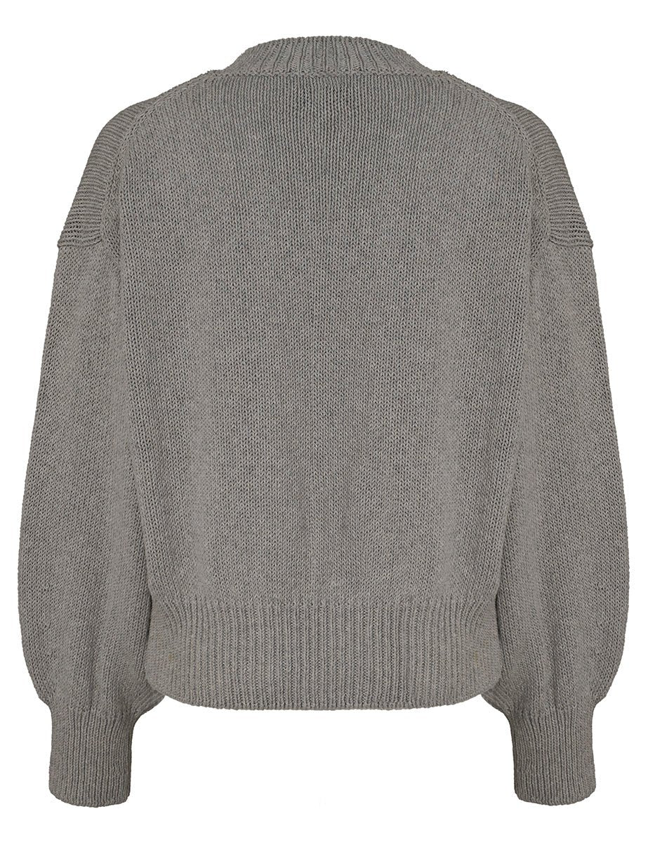 pullover eco tricot girocollo grigio - alysi - pullover