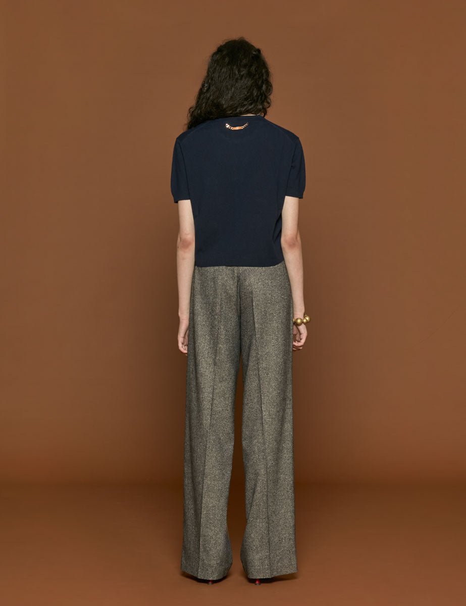 pullover girocollo blu scuro - n21 alessandro dell'acqua - pullover