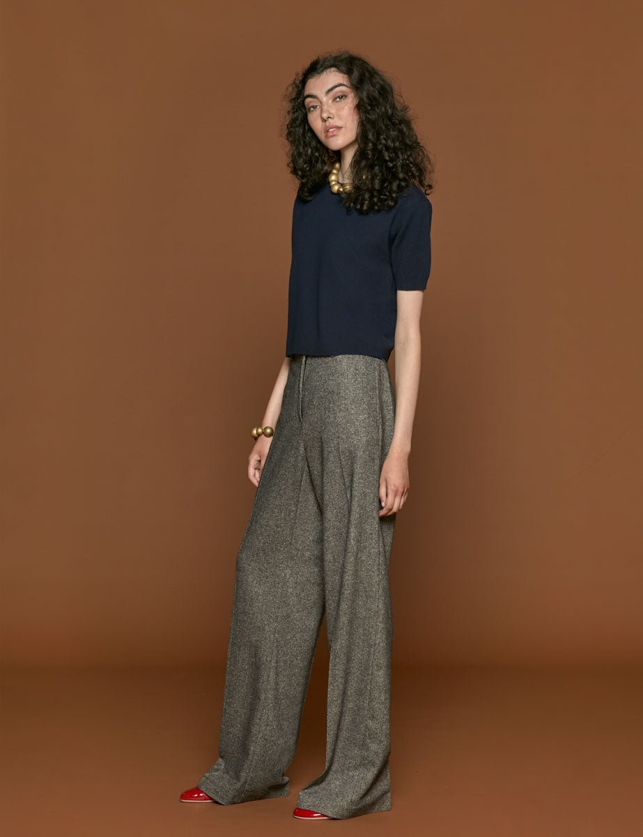 pullover girocollo blu scuro - n21 alessandro dell'acqua - pullover