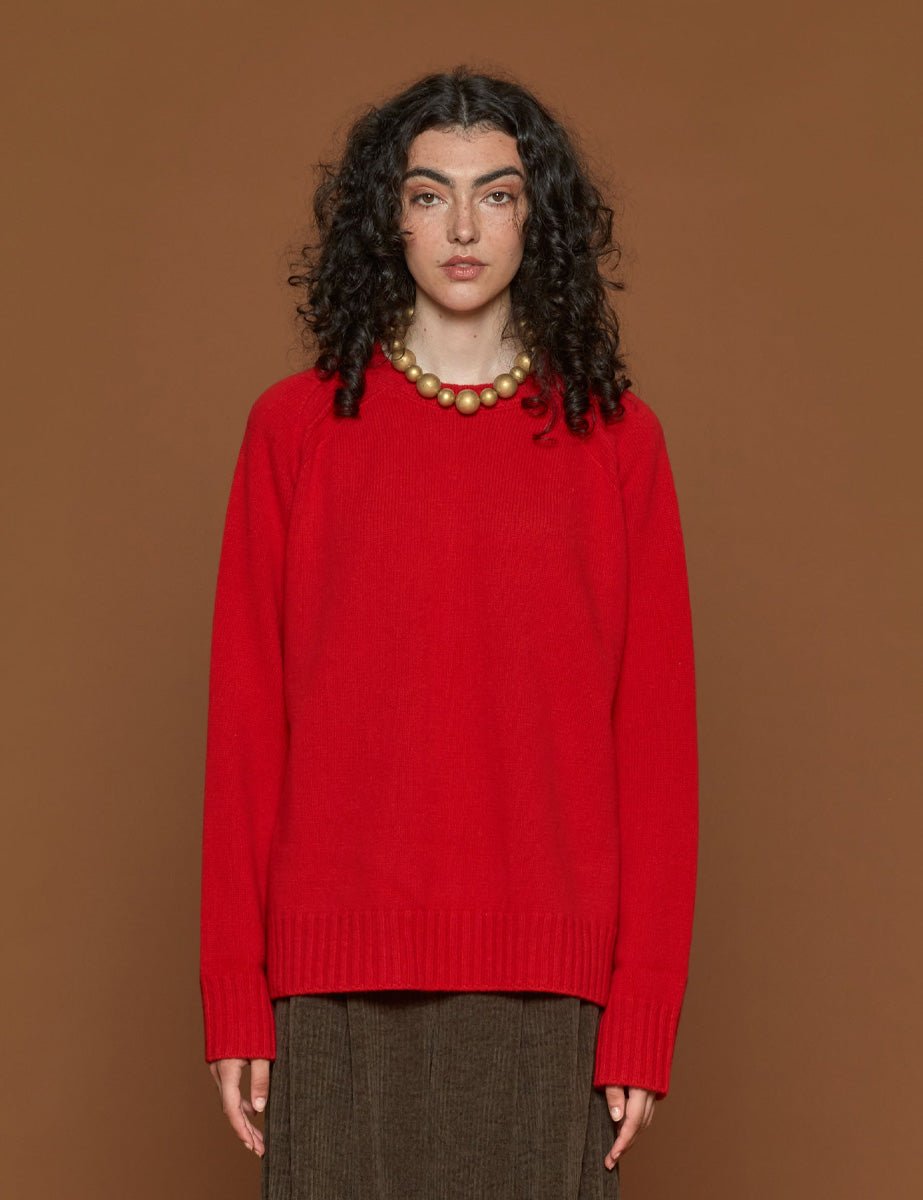 pullover girocollo bright red - rohe - pullover