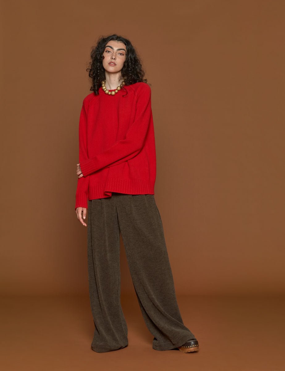 pullover girocollo bright red - rohe - pullover