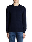 pullover girocollo cody lana blu - selected - pullover