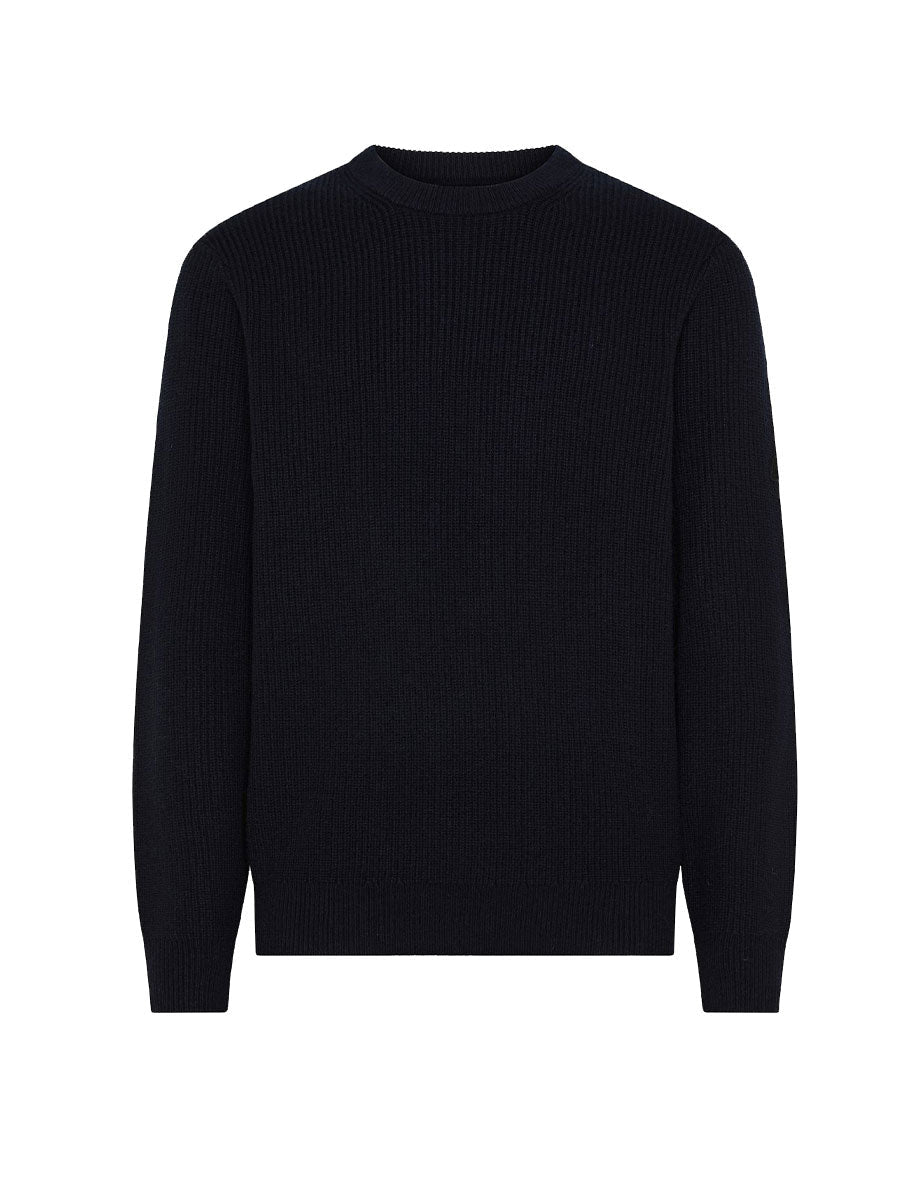 pullover girocollo costa inglese blu navy - sun68 - pullover
