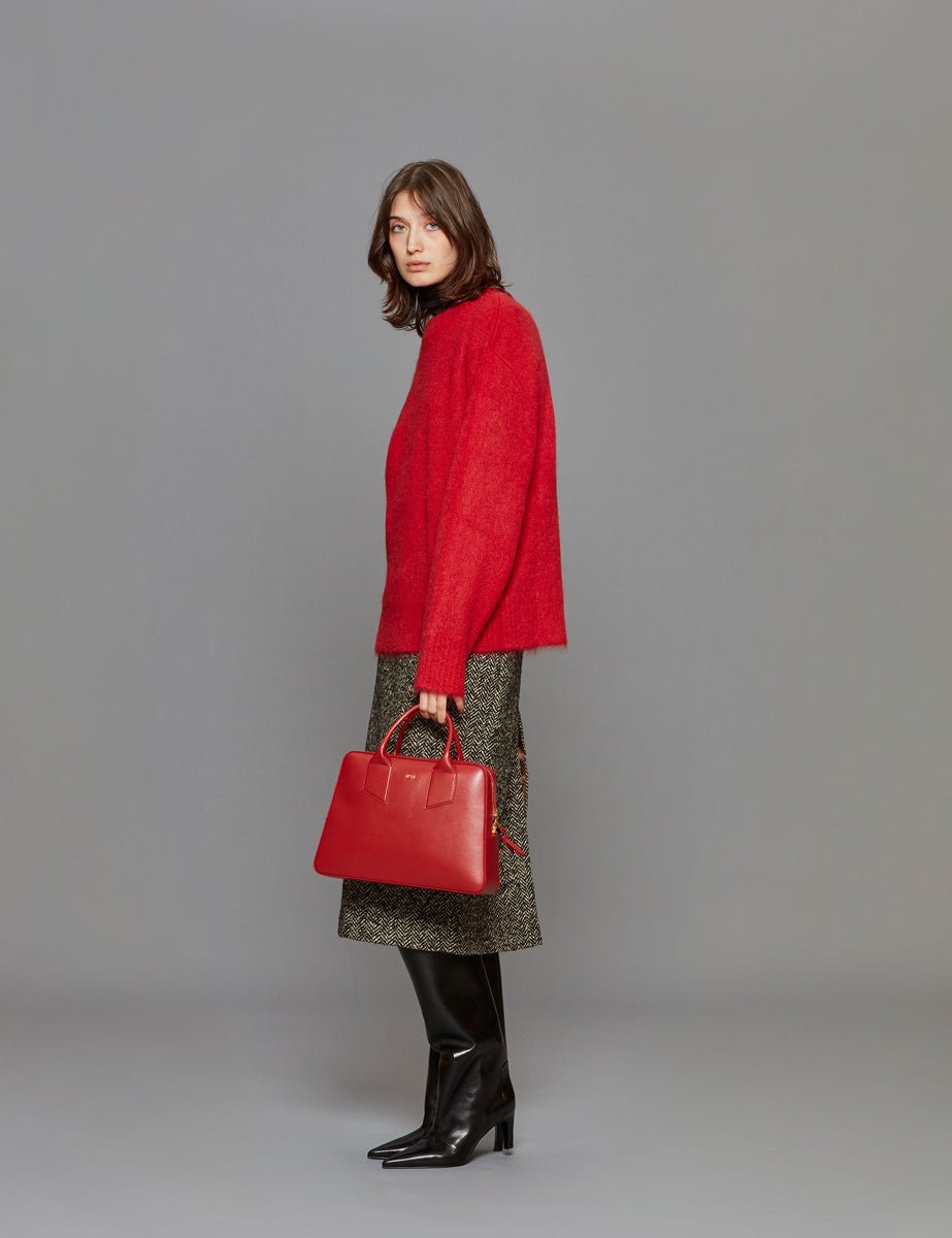 pullover girocollo fluffy red - jejia - pullover