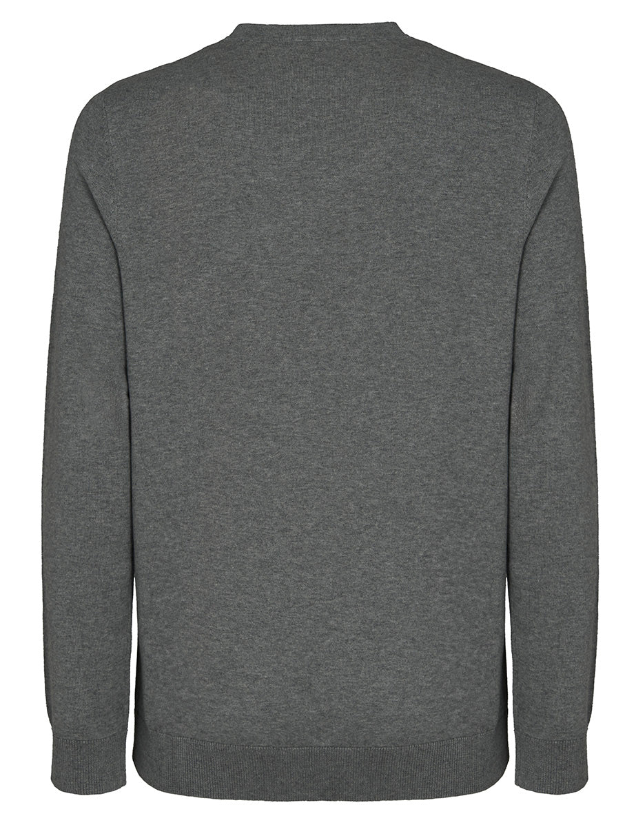 pullover girocollo grey melange - selected - pullover