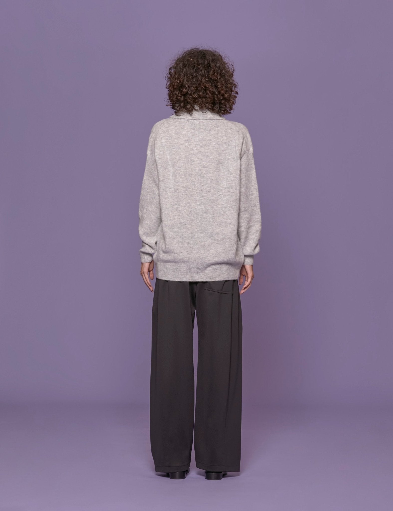 pullover girocollo grigio - tibi - pullover