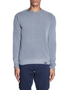 pullover girocollo lana toppe gomito piombo - bob - pullover
