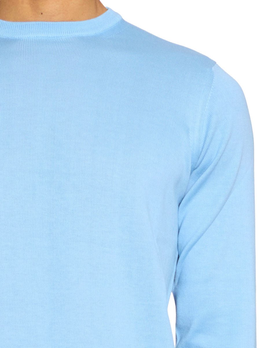 pullover girocollo maglia rasata cielo - blufrida - pullover