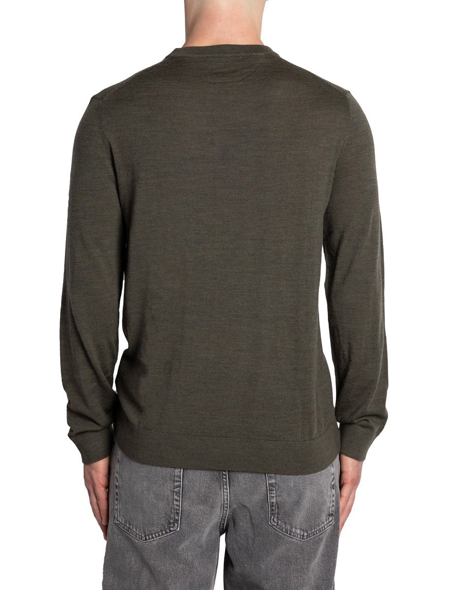 pullover girocollo merinos tray verde foresta - selected - pullover