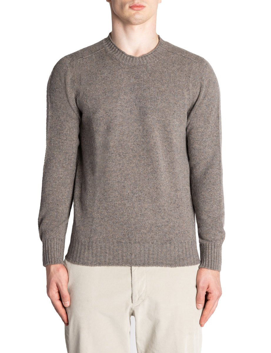 pullover girocollo misto cashmere taupe - jurta - pullover
