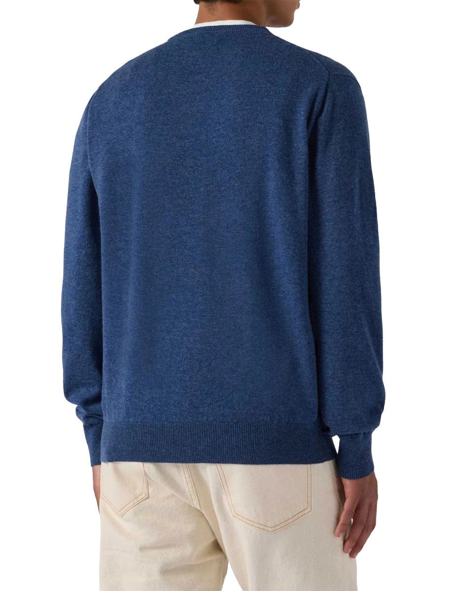 pullover girocollo regent merino cashmere blu scuro - st. barth - pullover