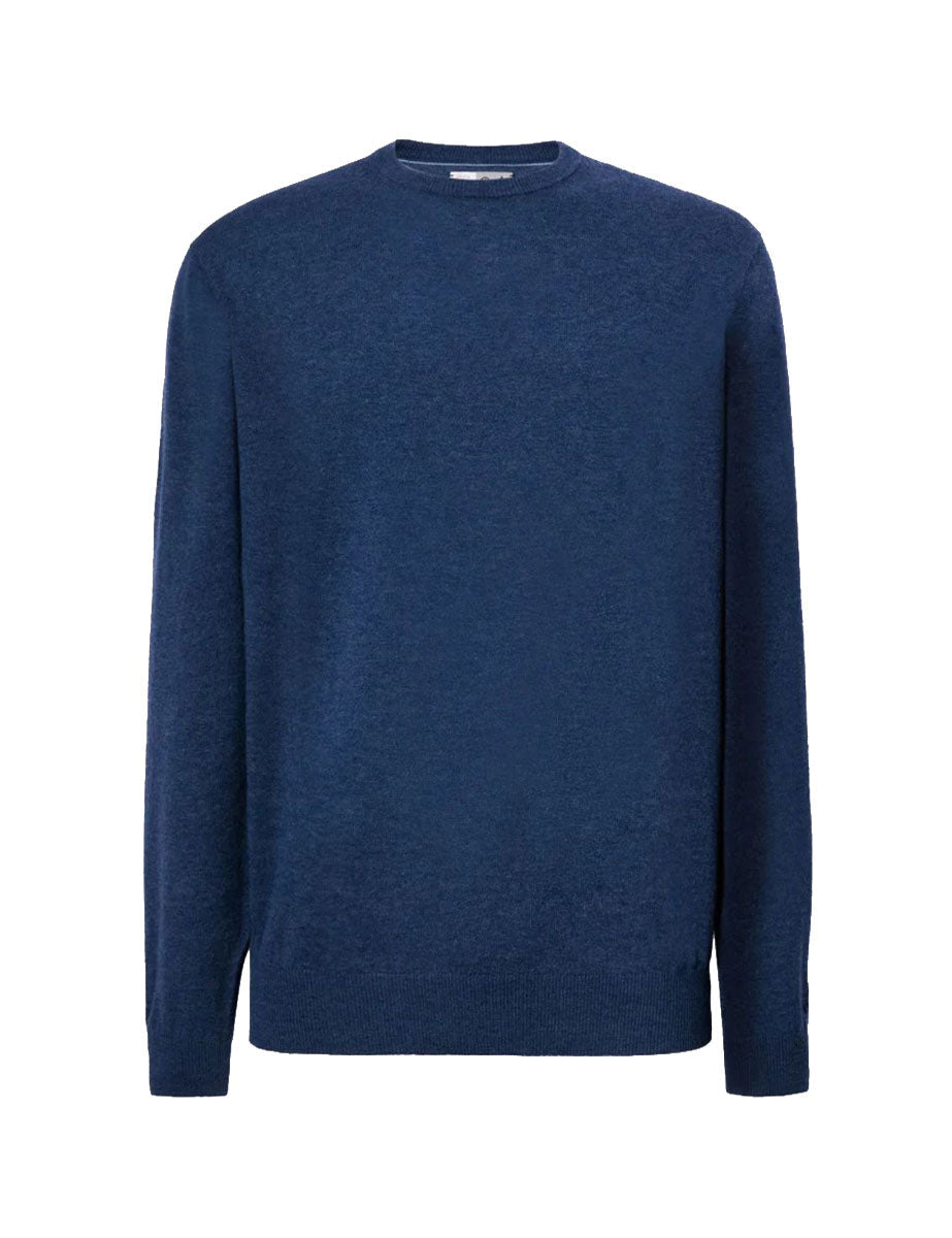 pullover girocollo regent merino cashmere blu scuro - st. barth - pullover