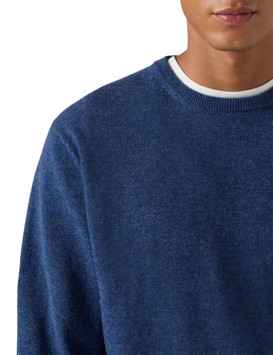 pullover girocollo regent merino cashmere blu scuro - st. barth - pullover