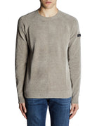 pullover girocollo rollino ciniglia taupe - rrd - pullover