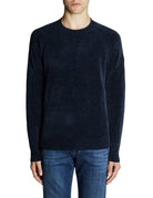 pullover girocollo rollino velvet blu - rrd - pullover