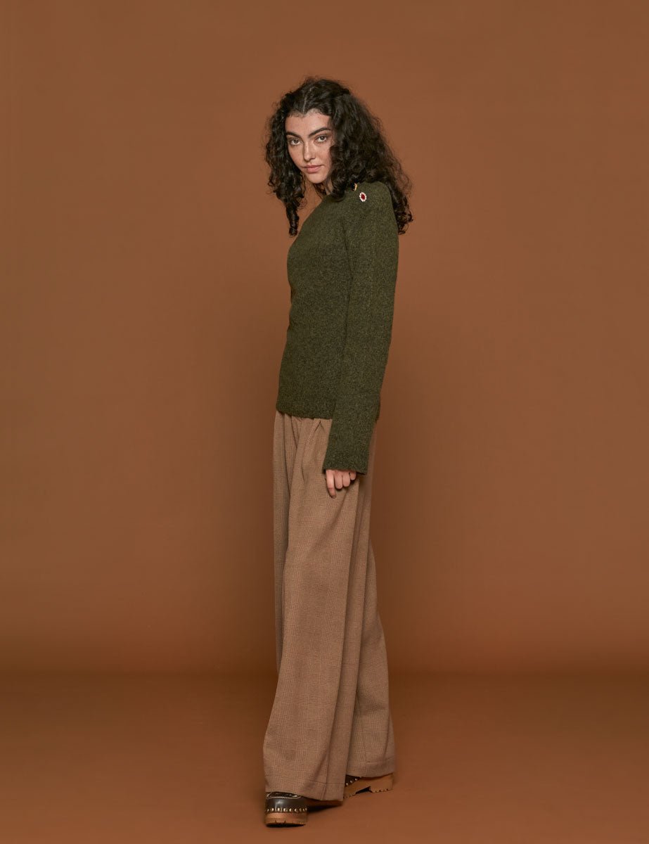 pullover girocollo verde - n21 alessandro dell'acqua - pullover