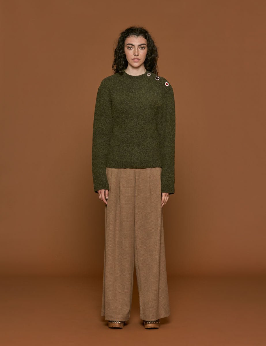 pullover girocollo verde - n21 alessandro dell'acqua - pullover