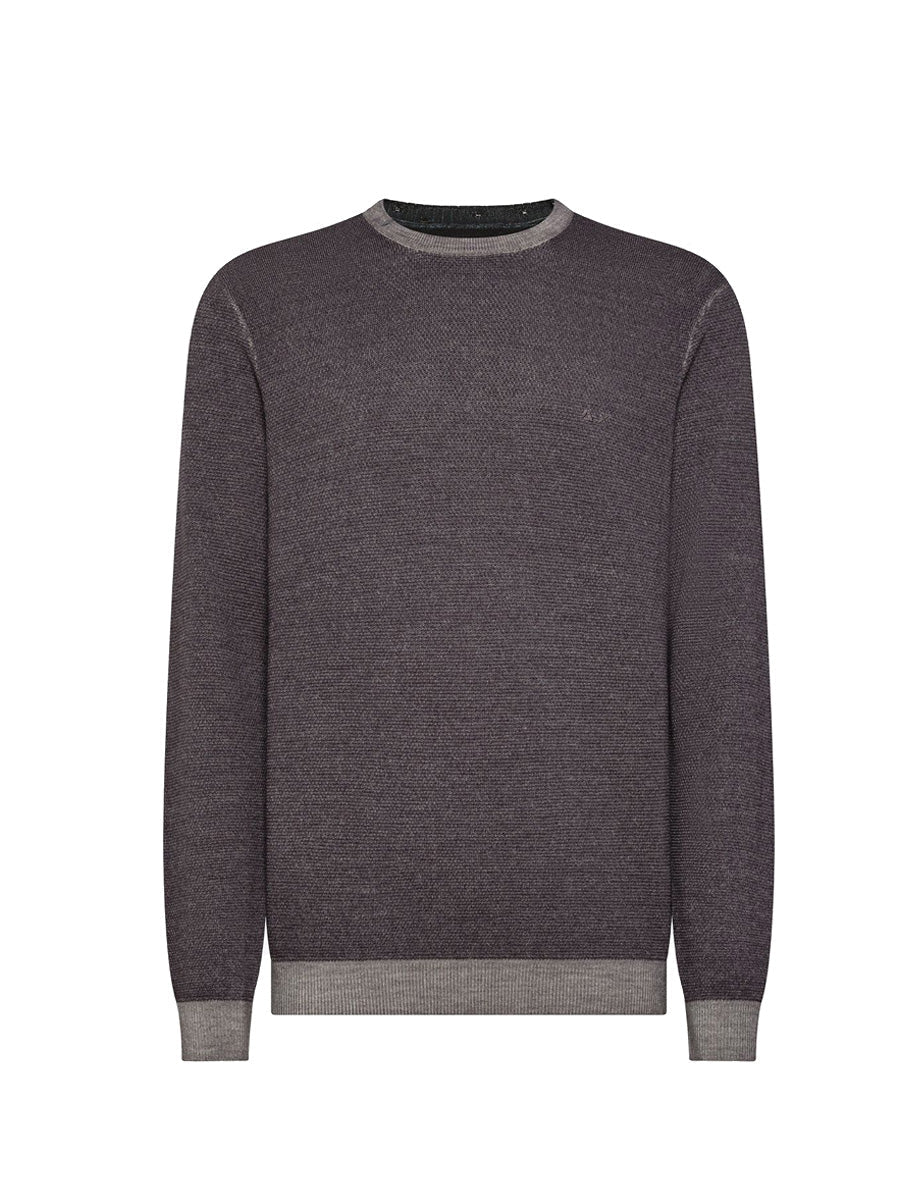 pullover grana di riso vintage grigio scuro - sun68 - pullover