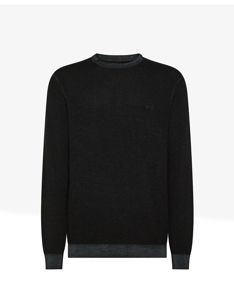 pullover grana di riso vintage nero - sun68 - pullover
