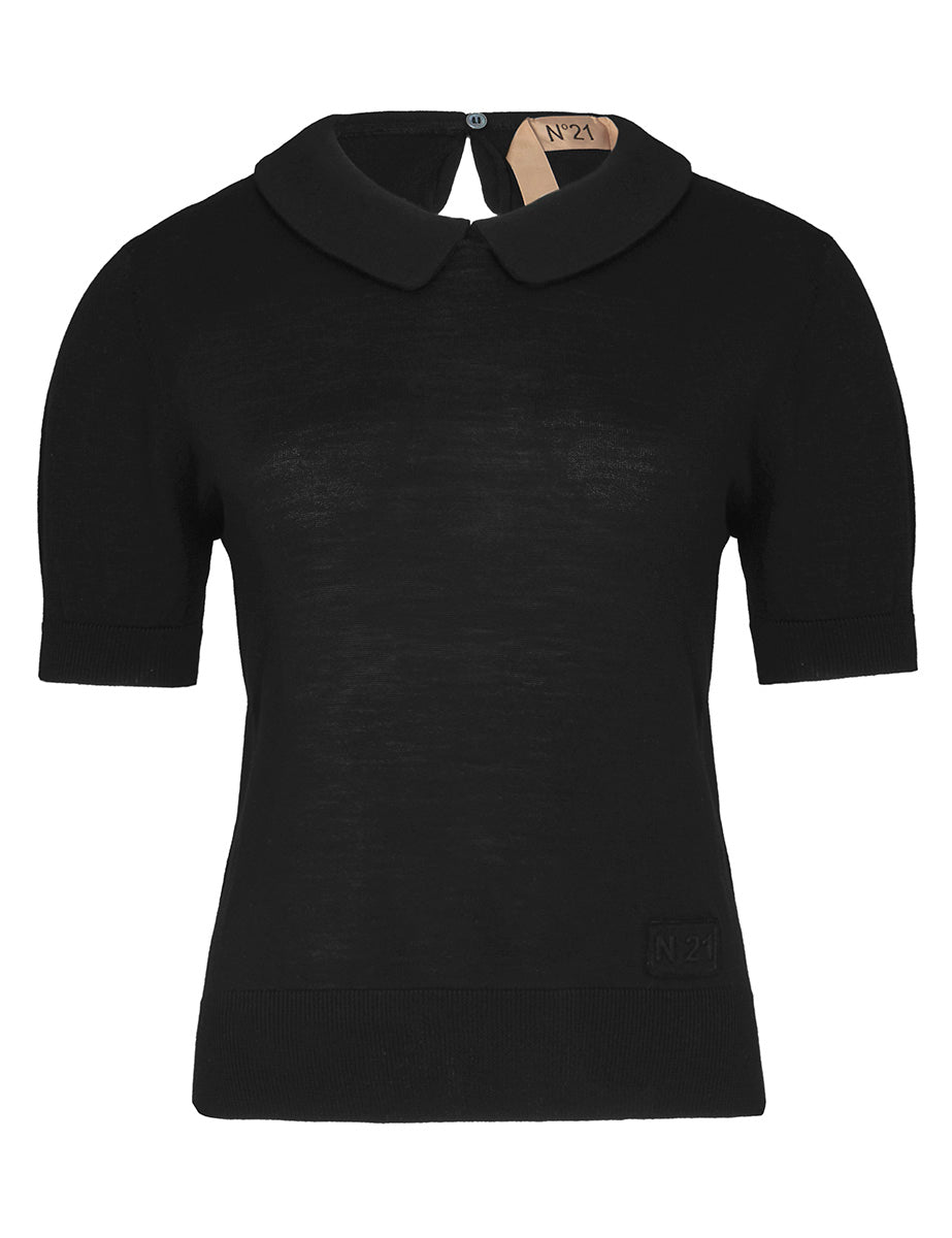 pullover maglia misto lana nero - n21 alessandro dell'acqua - pullover