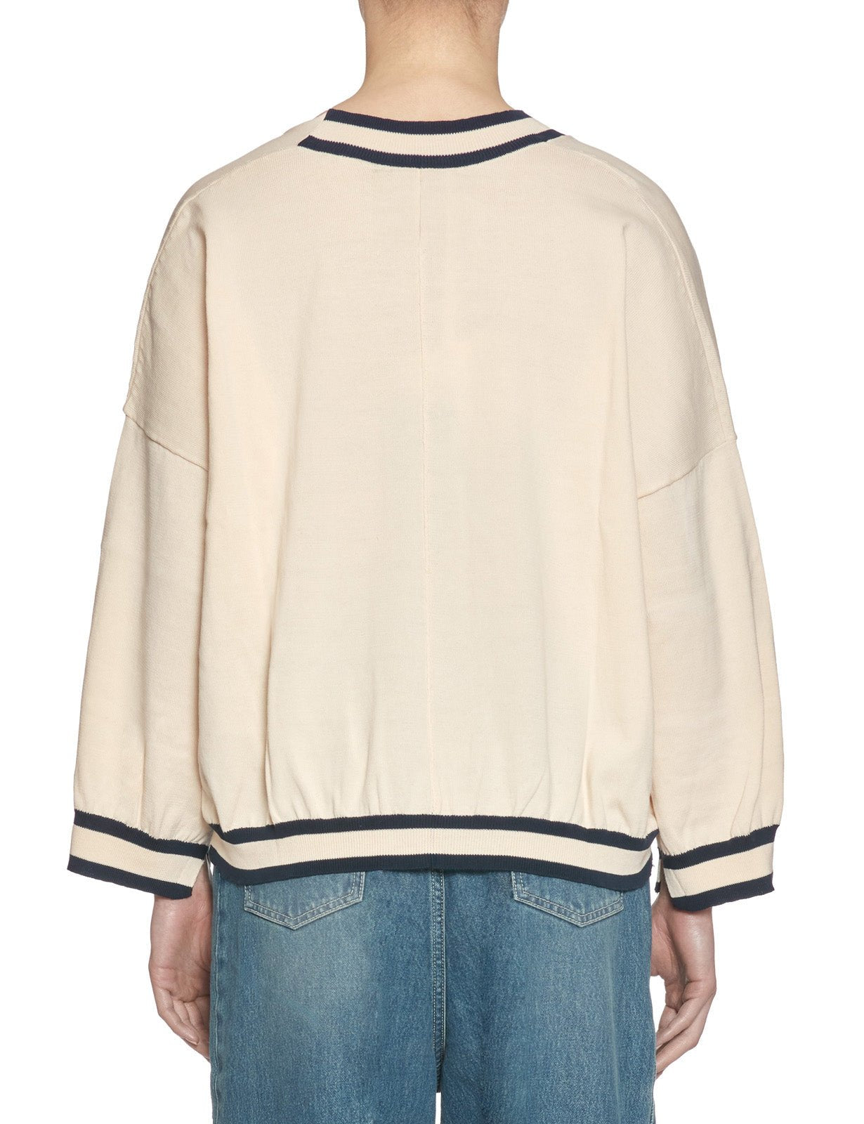 pullover profili riga gesso blu - jei - o - pullover