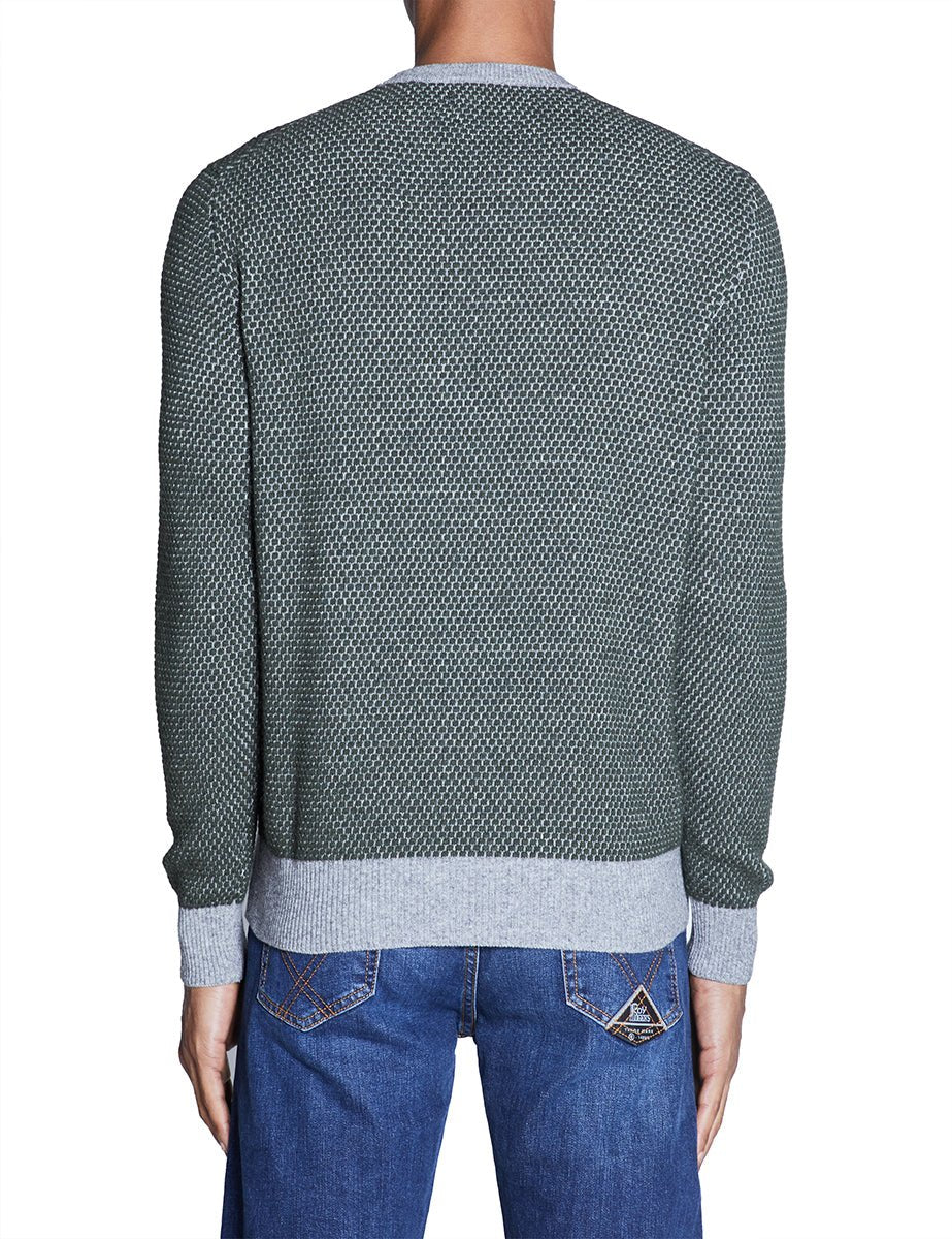pullover punto pannocchia grigio army - jurta - pullover