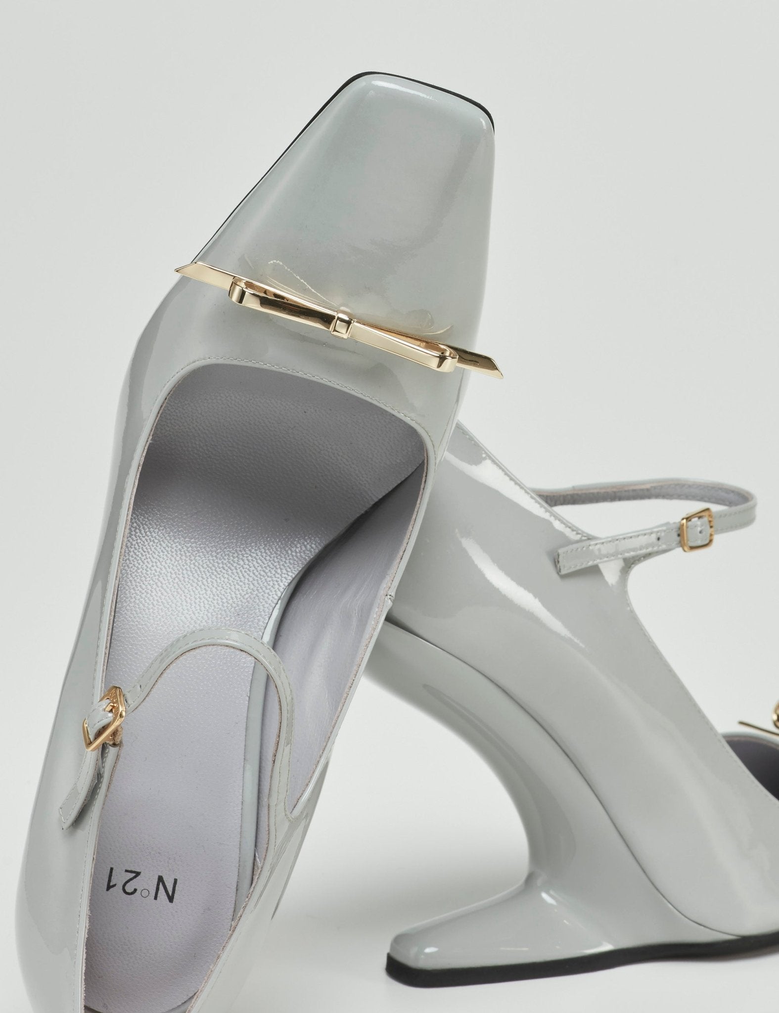 pump cinturino grigio - n21 alessandro dell'acqua - decollete tacco