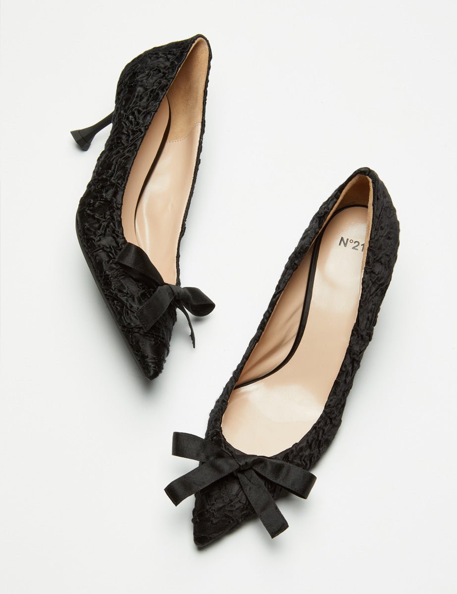 pump fiocco nero - n21 alessandro dell'acqua - decollete tacco