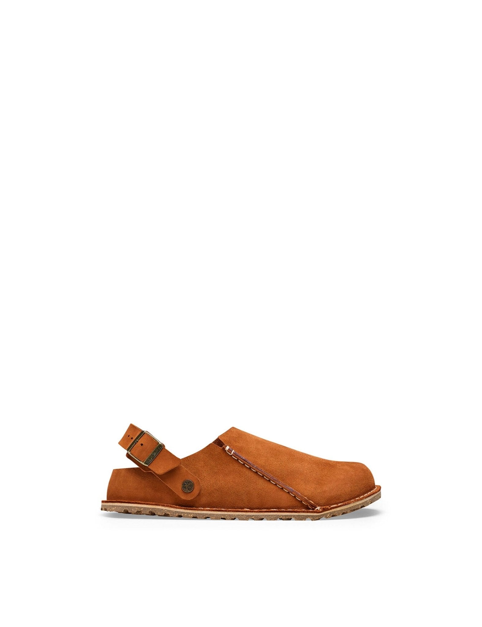 sabot fibbia camoscio marrone - birkenstock - sabot