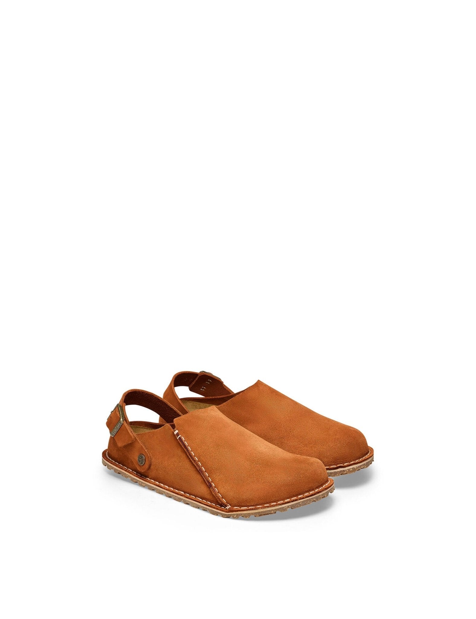 sabot fibbia camoscio marrone - birkenstock - sabot
