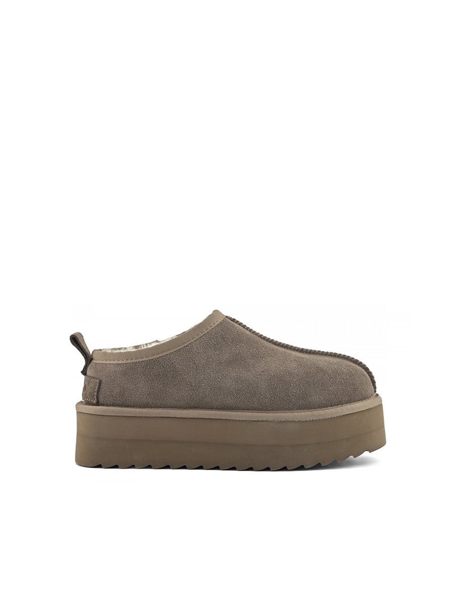 sabot platform suede montone taupe - colors of california - sabot