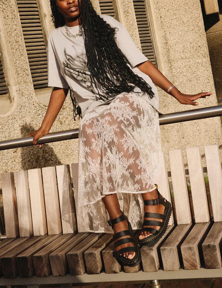 sandalo blaire black hydro - dr martens - platform