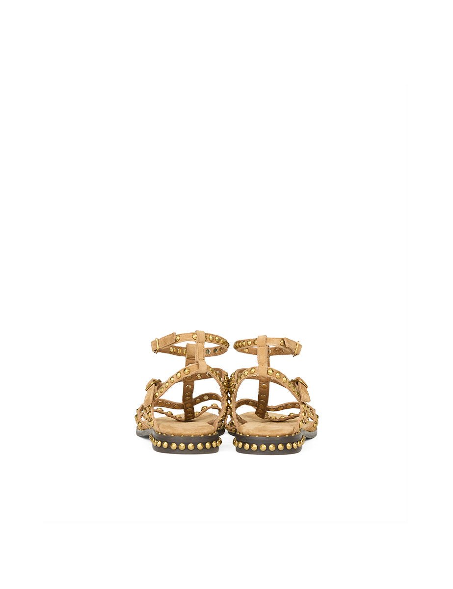 sandalo flat cinturino moka mou brass - ash - flat