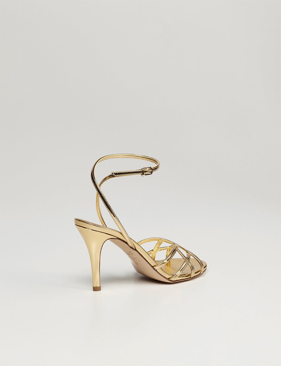sandalo gabbietta oro - ncub - sandalo tacco