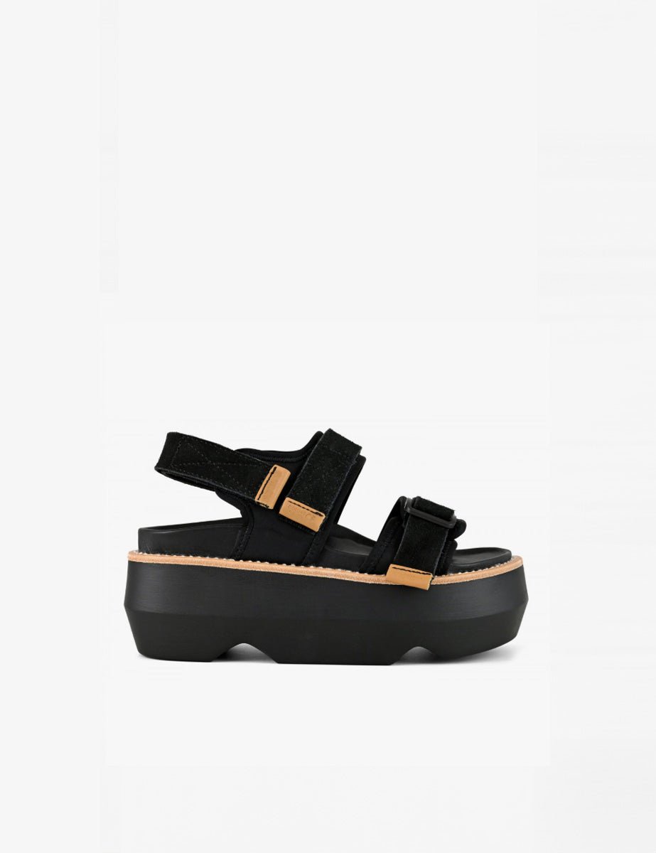 sandalo maxi platform lycra black - colors of california - platform