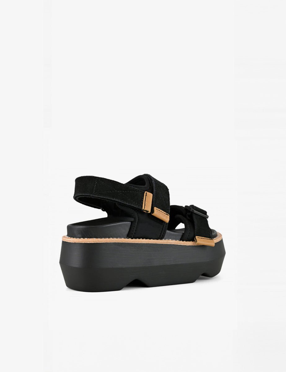 sandalo maxi platform lycra black - colors of california - platform